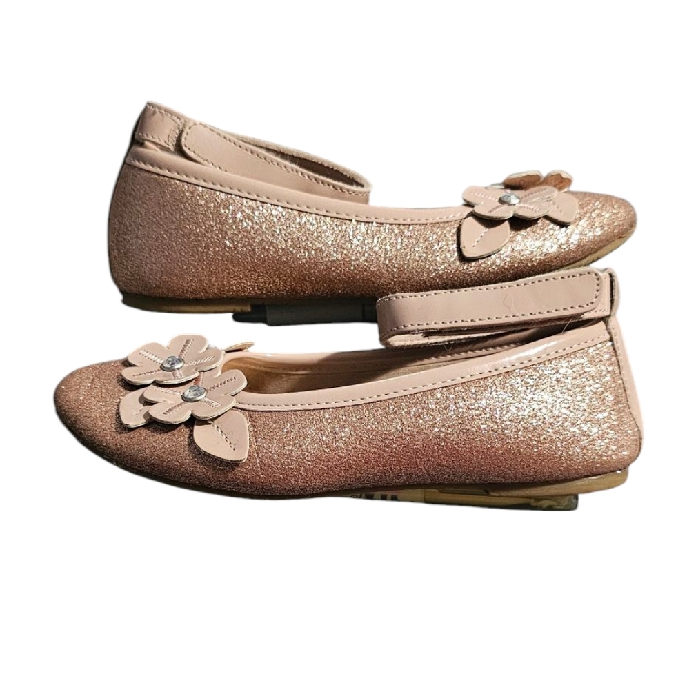 Rachel Shoes | Lanai Rose Gold Glitter Ballet Flats | Size 13